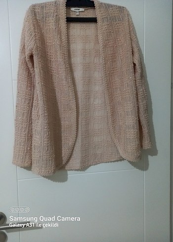 Bej Örgü Kadın Hırka - Görsel 4