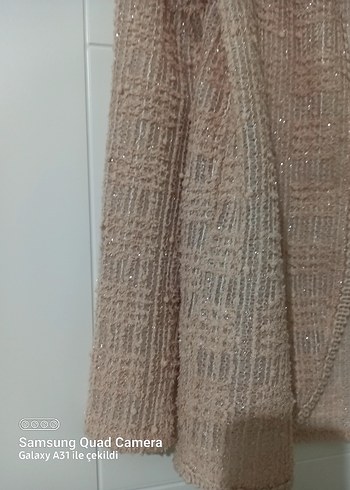 Bej Örgü Kadın Hırka - Görsel 2