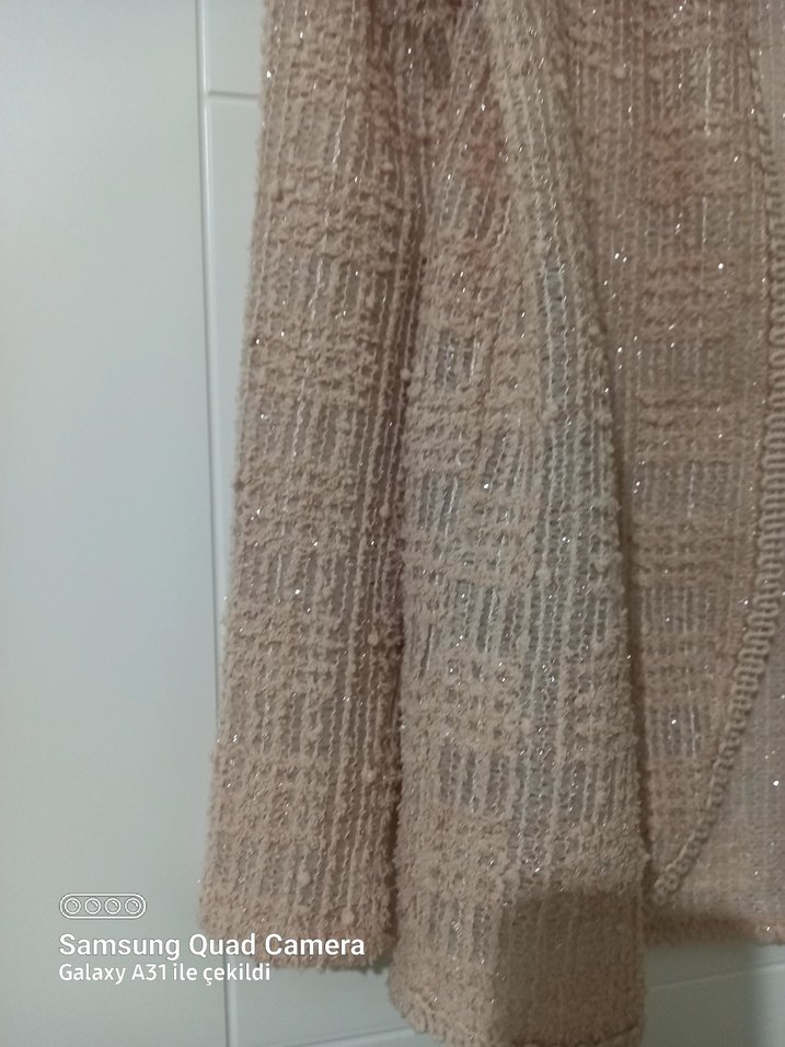 Bej Örgü Kadın Hırka - Görsel 2