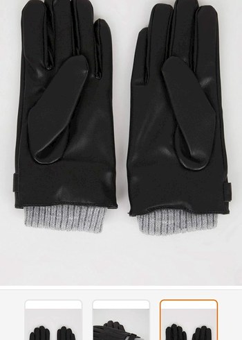 Tokalı Siyah Deri Kadın Eldiveni - Görsel 2