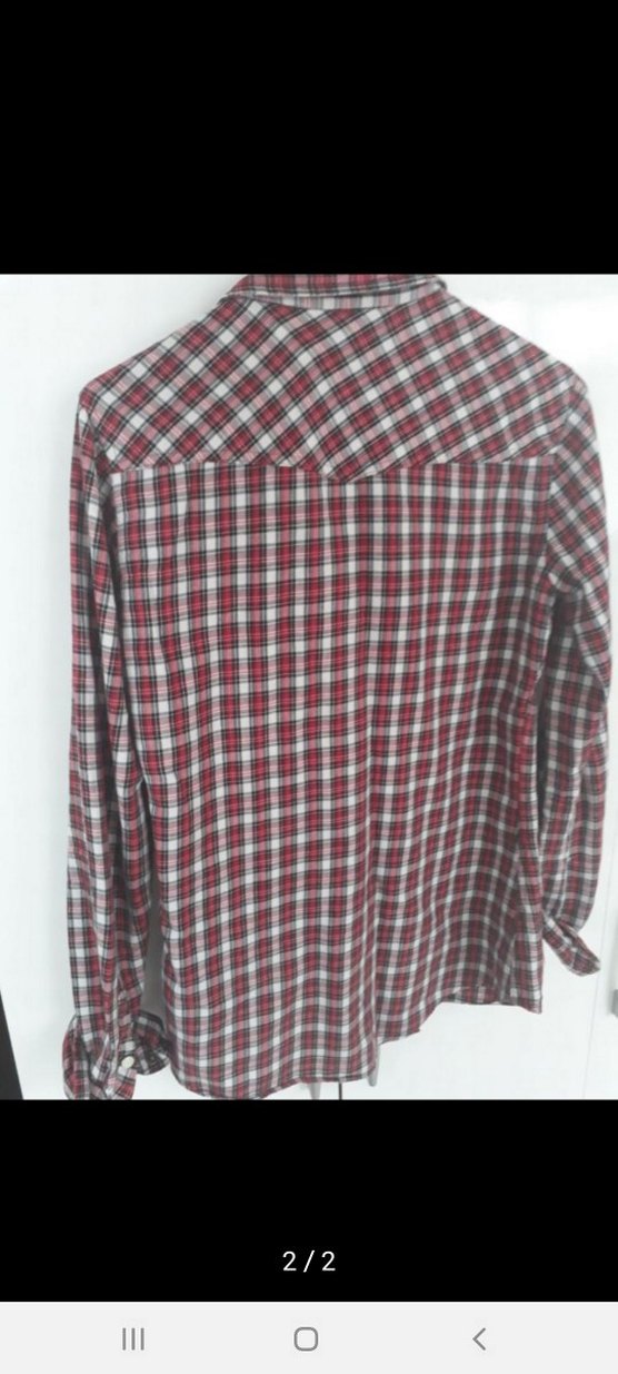 Kadın Kırmızı Ekose Gömlek - Görsel 2