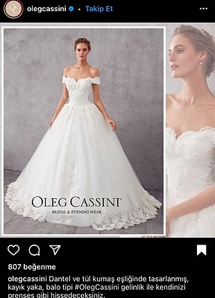 Oleg cassini gelinlik