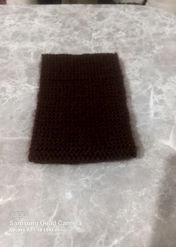 kahverengi örgü bandana - Görsel 2