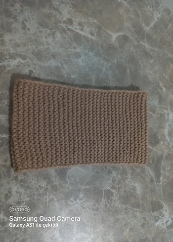 Bej Kadın Örgü bandana - Görsel 2