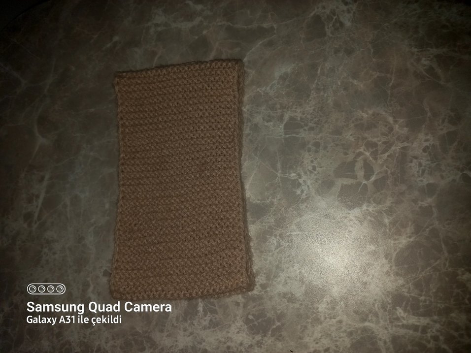 Bej Kadın Örgü bandana - Görsel 4