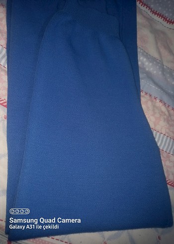 Uzun Kollu Mavi Kadın Triko takım - Görsel 4