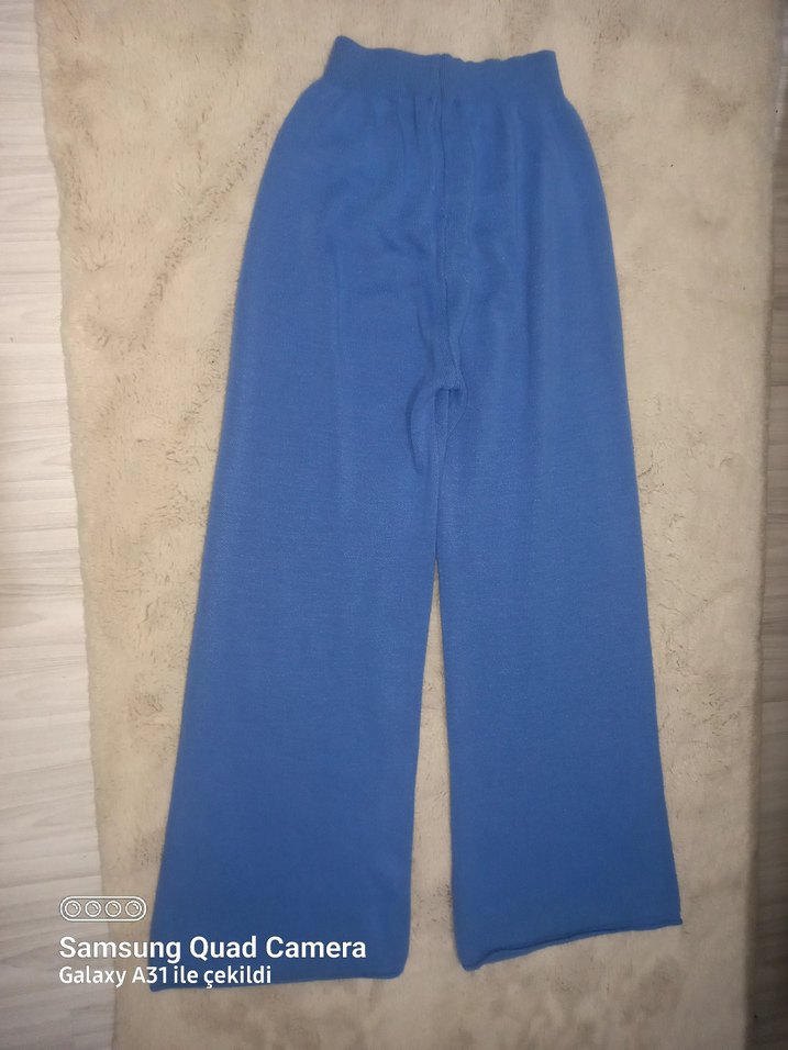 Uzun Kollu Mavi Kadın Triko takım - Görsel 2