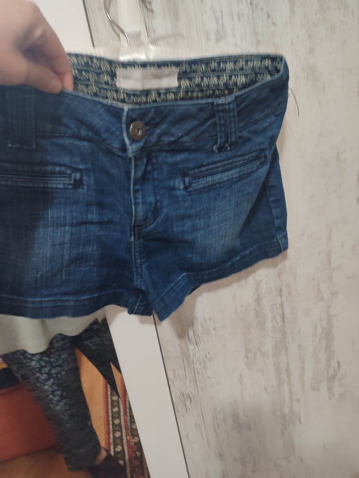 Kadın Koyu Mavi Kot Şort - Görsel 2