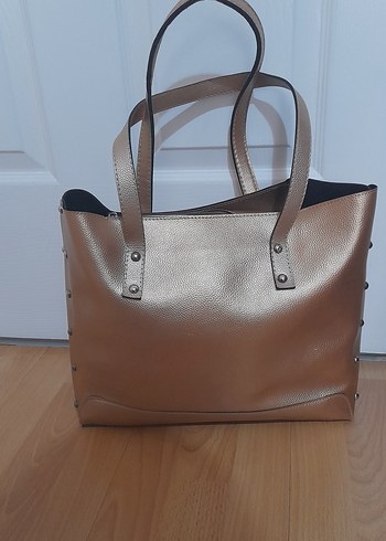 Minimalist gold Deri Kadın Çanta