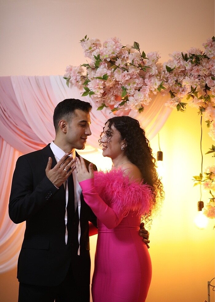 DEEP ATALİER OTRİŞ DETAYLI NİŞAN ELBİSESİ - Görsel 2