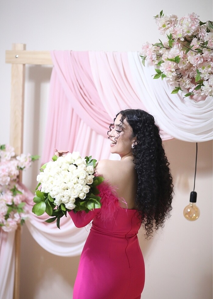 DEEP ATALİER OTRİŞ DETAYLI NİŞAN ELBİSESİ - Görsel 4