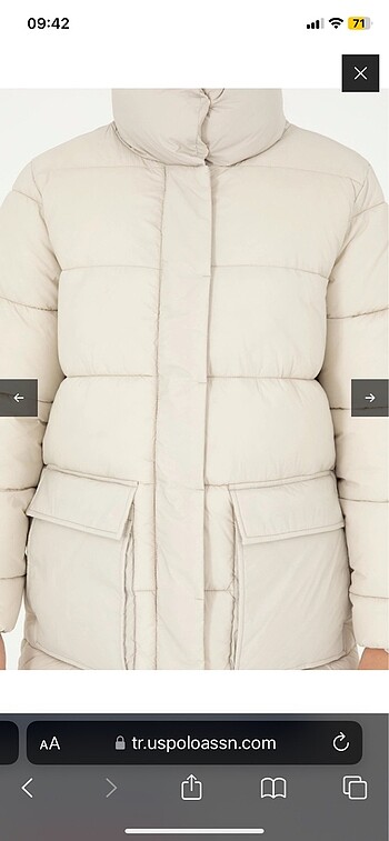 U.S. Polo Assn. Kadın Taş Renk Kaban - Görsel 3