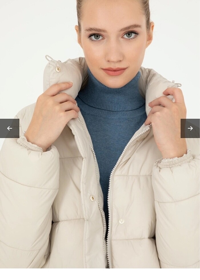 U.S. Polo Assn. Kadın Taş Renk Kaban - Görsel 2