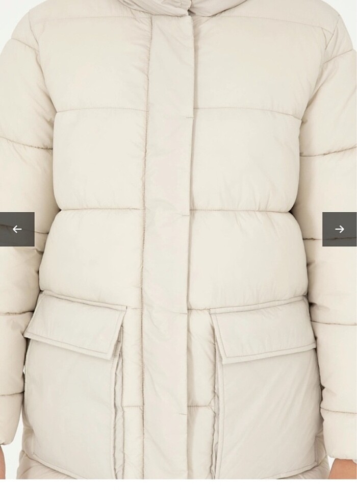 U.S. Polo Assn. Kadın Taş Renk Kaban - Görsel 3