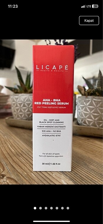 Licape Aha Bha Kirmizi Peeling 30ml