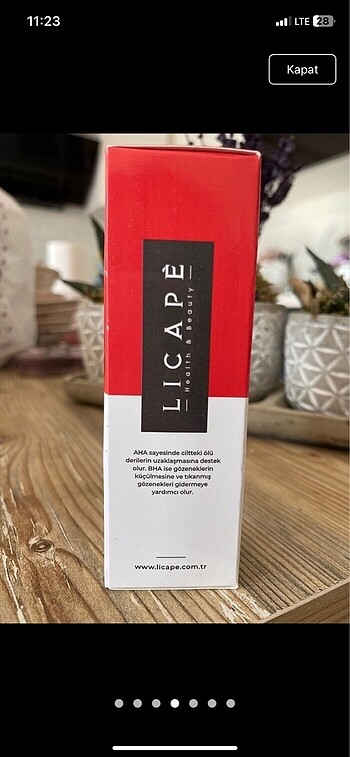 Beden Renk Licape Aha Bha Kirmizi Peeling 30ml