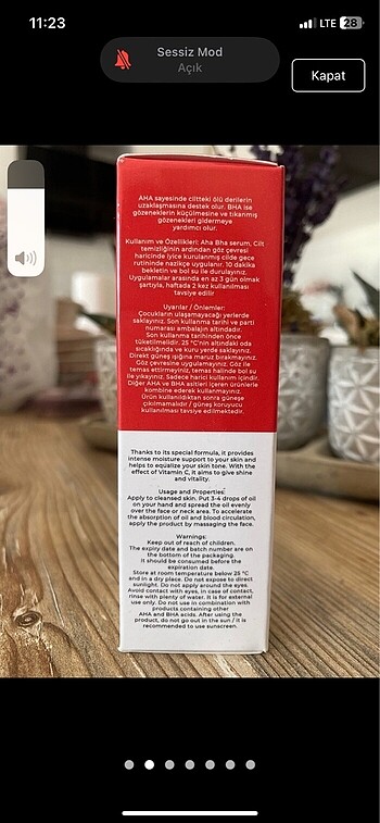 Diğer Licape Aha Bha Kirmizi Peeling 30ml