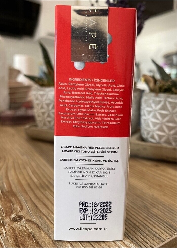 Licape Aha Bha Kirmizi Peeling 30ml - Görsel 3