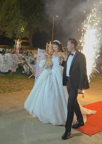 Özel Dikim Dantel İşlemeli Gelinlik - Görsel 6