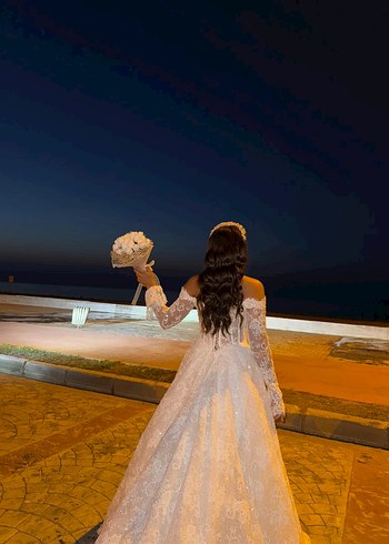 Özel Dikim Dantel İşlemeli Gelinlik - Görsel 4