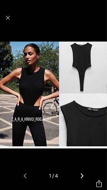 Zara siyah çıtçıtlı bady