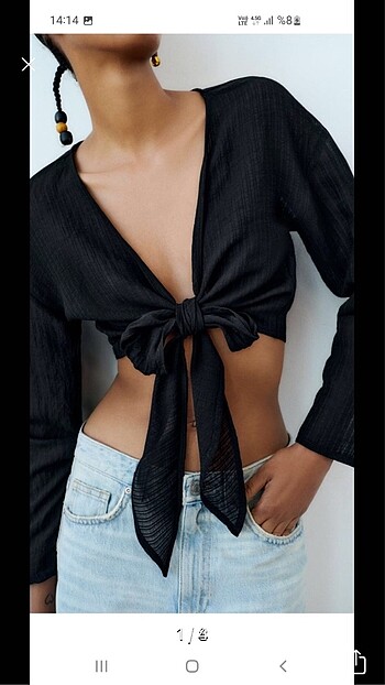 Zara crop gömlek