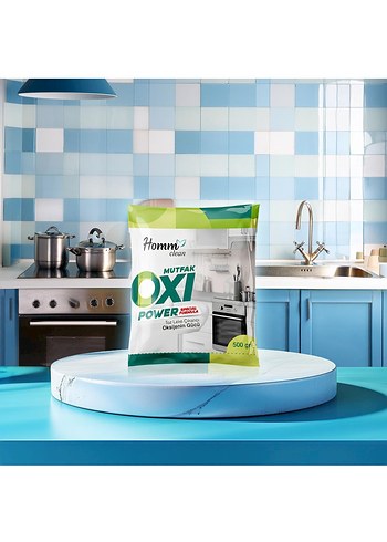 Homm Clean Oxi Power Mutfak Toz Temizleyici 500 gr - Görsel 2