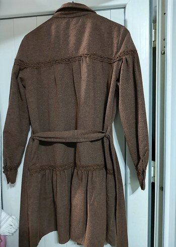 Gömlek yaka Düğmeli Uzun Kollu Elbise - Görsel 4