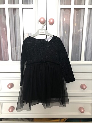 Zara simli tüllü elbise(18-24 ay / 92 ay)