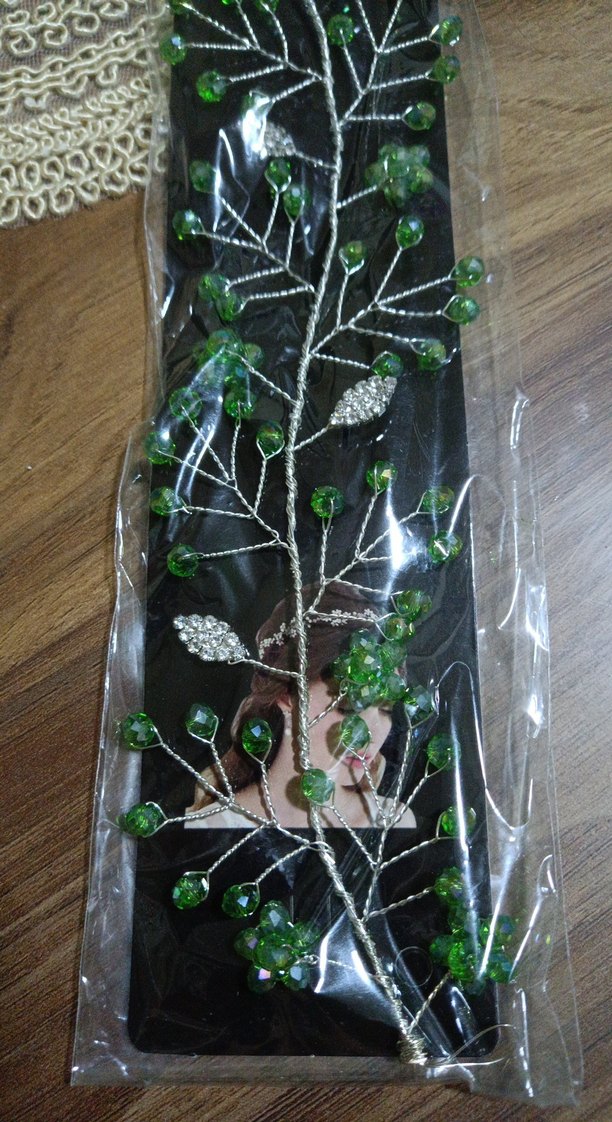 Yeşil Boncuklu Bohem Kadın Saç Aksesuarı - Görsel 3