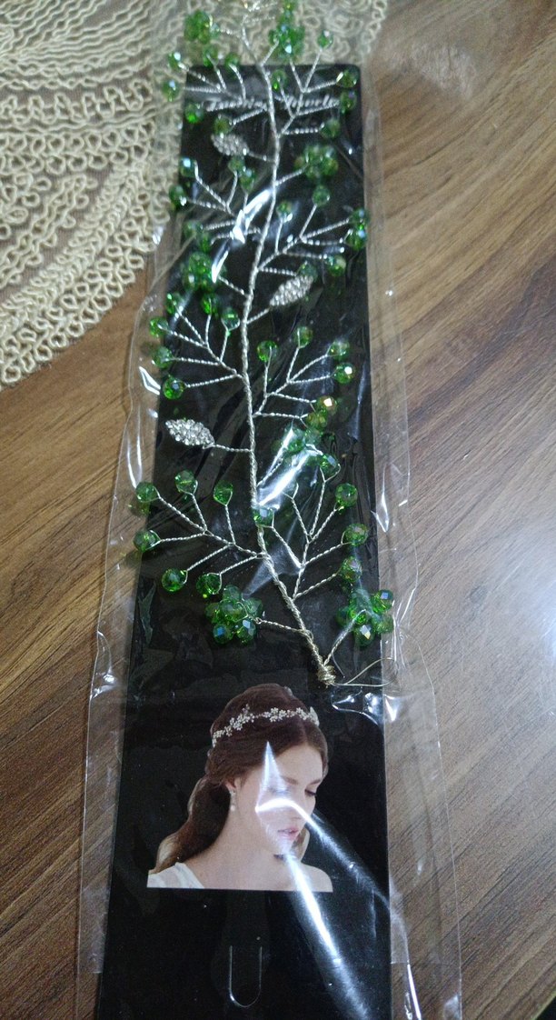 Yeşil Boncuklu Bohem Kadın Saç Aksesuarı - Görsel 4