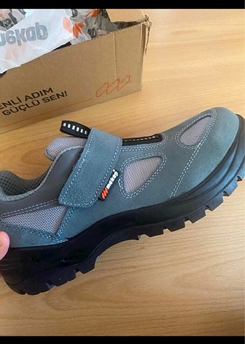 Gri Erkek Outdoor Ayakkabı Velcro Bantlı