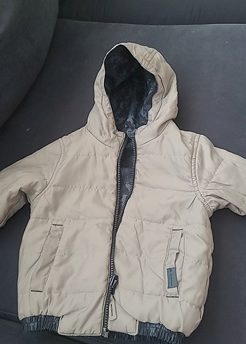 Gri Kamuflaj Kapüşonlu Erkek Çocuk Mont - Görsel 2