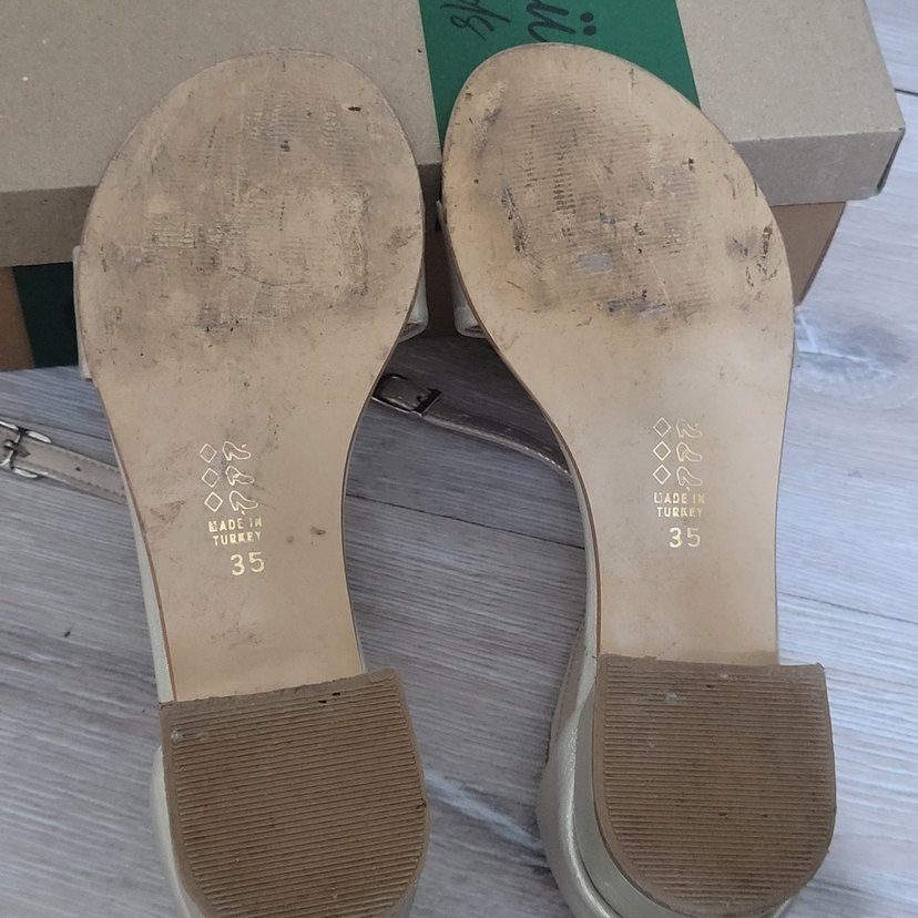 Klasik Beyaz Tokalı Topuklu cocuk Ayakkabı - Görsel 5