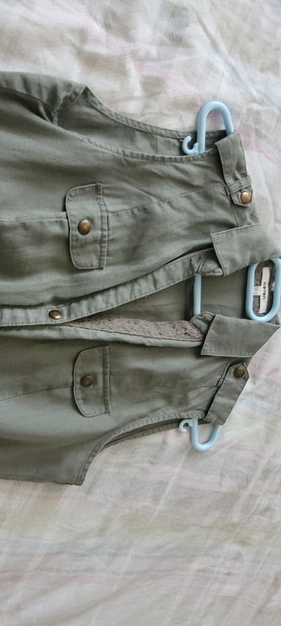 Düğmeli Keten Midi Elbise - Görsel 2