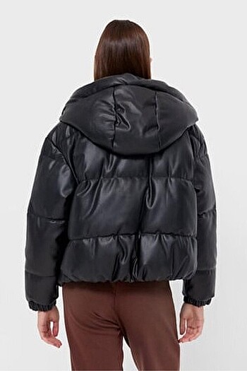 s Beden siyah Renk Stradivarius suni deri mont