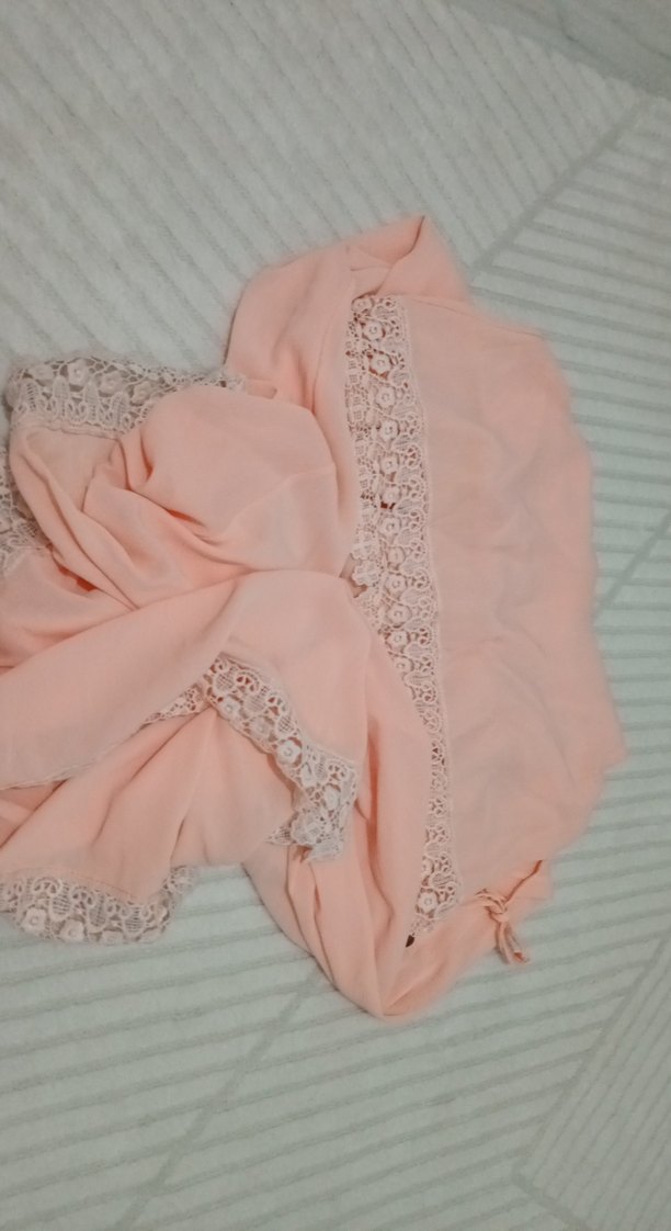 Dantel Detaylı Pembe Uzun Elbise - Görsel 2