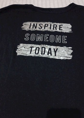 Siyah Uzun Kollu Baskılı Tişört - Görsel 2