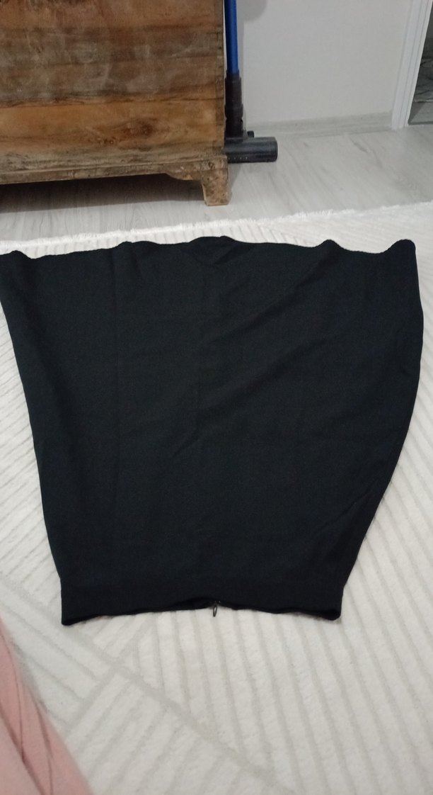 Kadın Siyah Uzun Piliseli Etek - Görsel 4