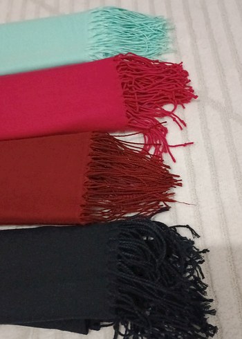 Kadın Çok Renkli Püsküllü Şal - Görsel 2