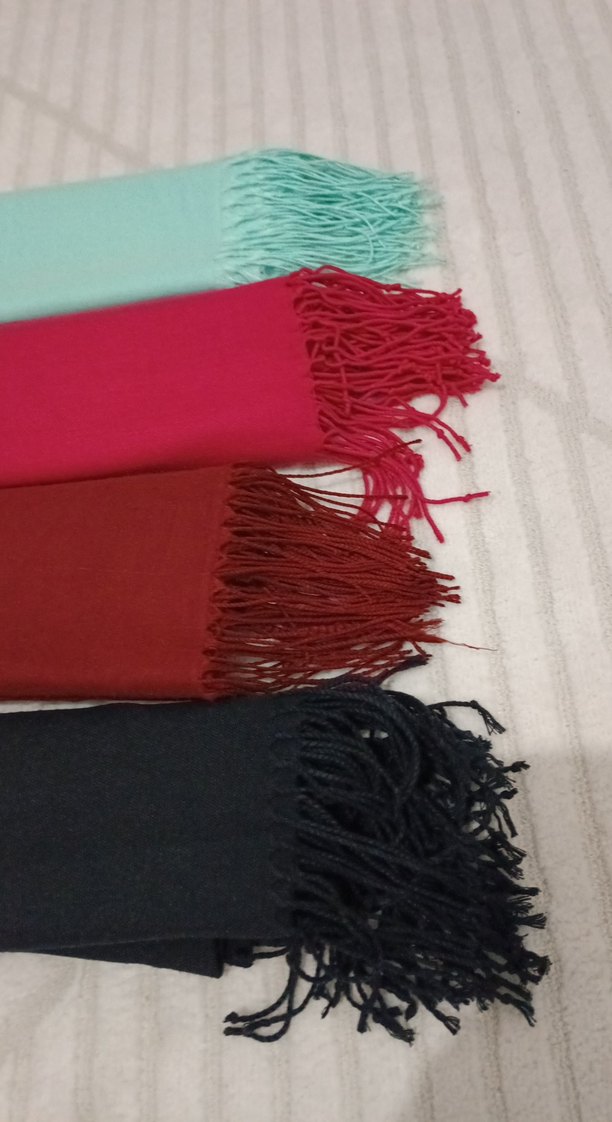 Kadın Çok Renkli Püsküllü Şal - Görsel 2