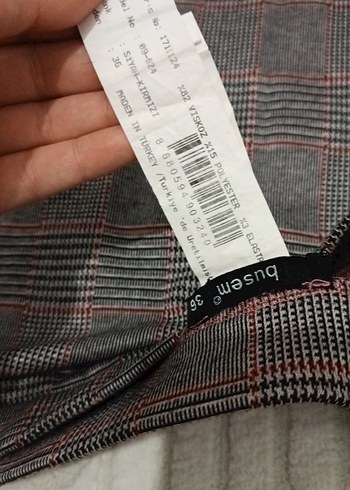 Gri Kadın Uzun Pilili Kalem Etek - Görsel 2