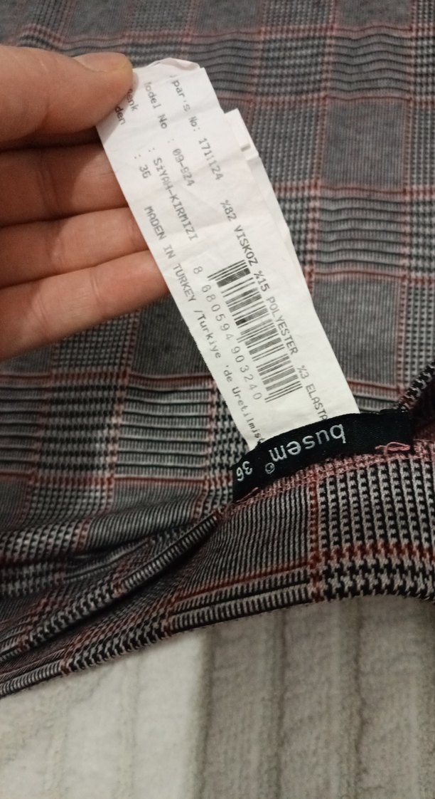 Gri Kadın Uzun Pilili Kalem Etek - Görsel 2