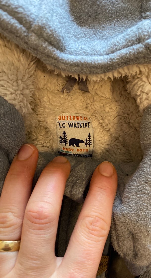 Düğmeli Gri Erkek Çocuk Kaban - Görsel 3