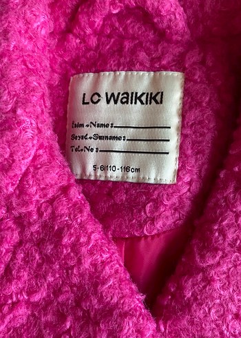 Düğmeli Pembe Kız Çocuk Kaban - Görsel 2