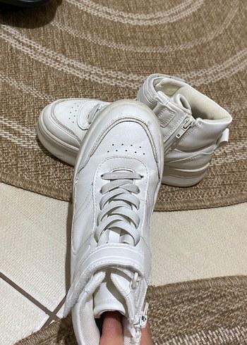 Beyaz Kadın Dolgu Topuklu Spor Ayakkabı - Görsel 3