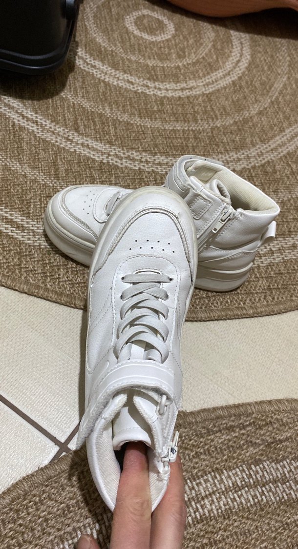 Beyaz Kadın Dolgu Topuklu Spor Ayakkabı - Görsel 3