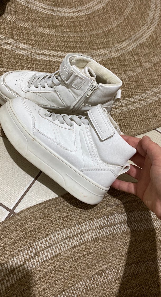 Beyaz Kadın Dolgu Topuklu Spor Ayakkabı - Görsel 2