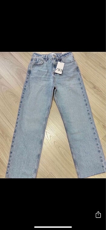 44 Beden mavi Renk ZARA Orjinal STRAIGHT Fit 44/XXL Beden