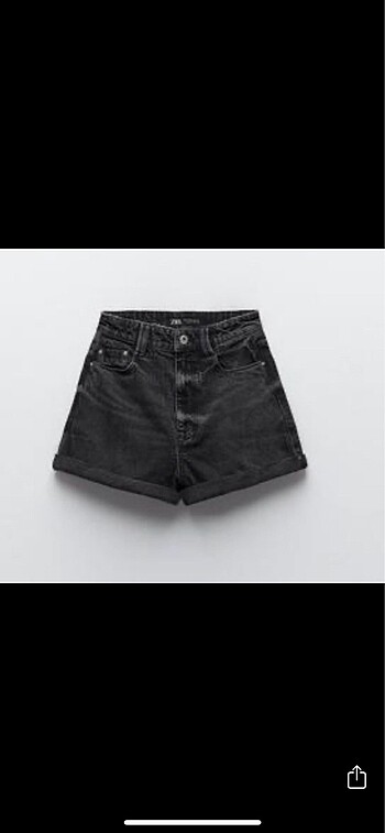 38 Beden ZARA Orjinal Mom Fit Jean Şort 38/M Bedn